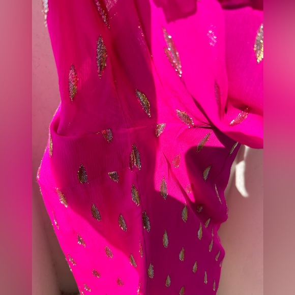 Lilly Pulitzer Amory Silk Dress RazBerry Metallic Size 16 NWOT EUC - Picture 13 of 14